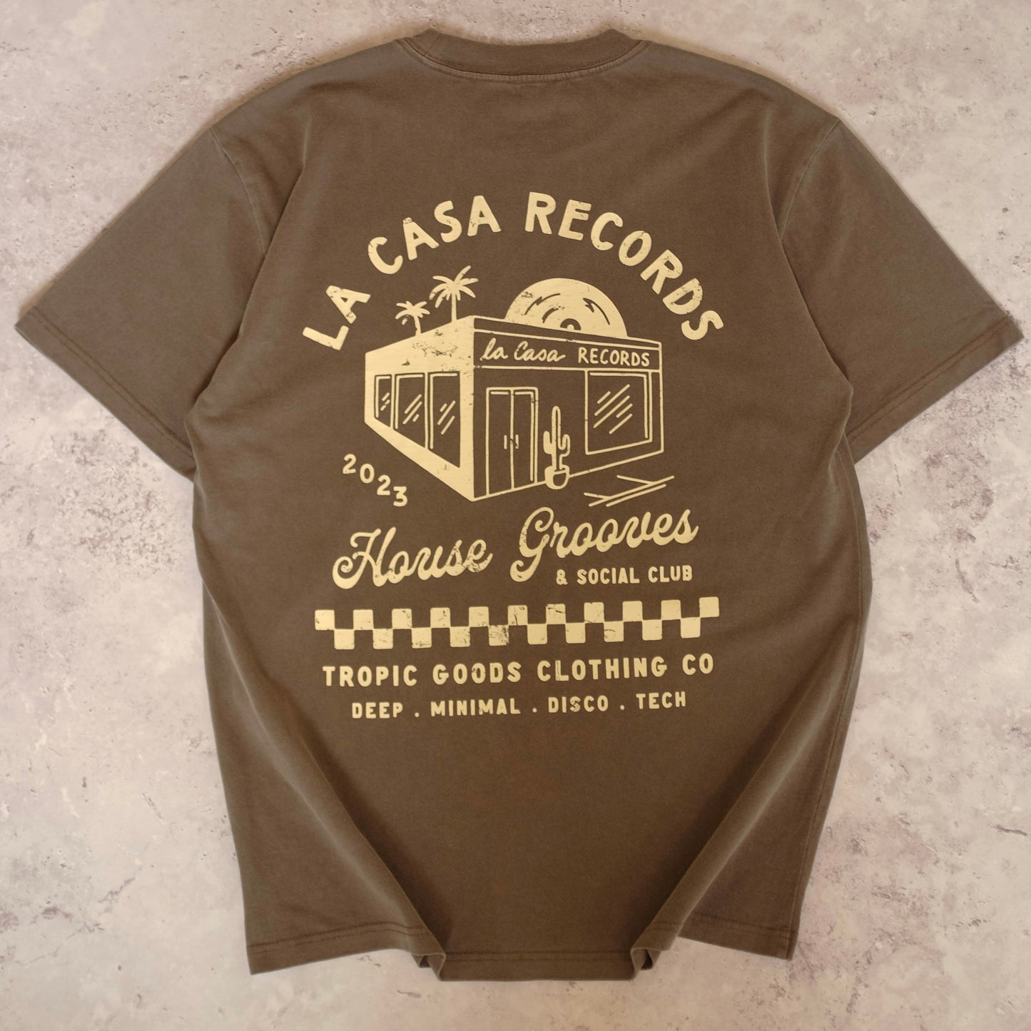 Record Store T-Shirt - Faded Grey