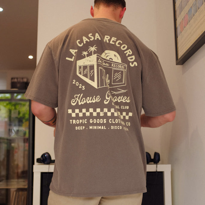 Record Store T-Shirt - Faded Grey