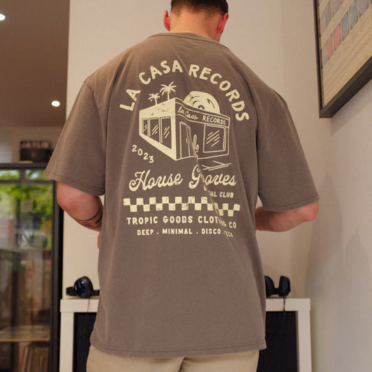 Record Store T-Shirt - Faded Grey